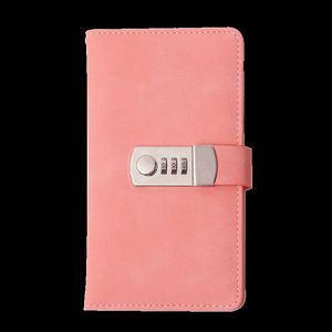 Diario con Candado de Contraseña, Textura de Lino y Cuero, A5/A6, Tapa Blanda, Páginas Rayadas, Cuaderno de Escritura, Diario de Viaje - Product Image 1