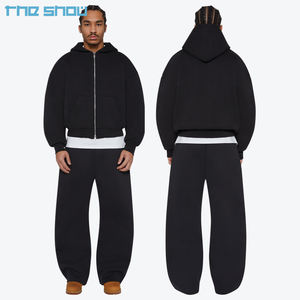 कस्टम ब्रांडेड पुरुषों के जॉगर ट्रैकसूट पुरुषों हेवीवेट बैगी स्वीटपैंट और हुडी सेट स्वेटर पुरुषों - Product Image 1