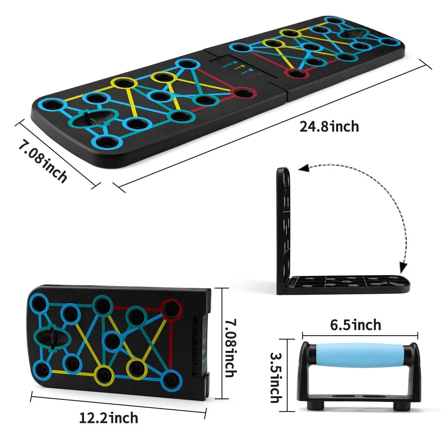 Dispositivo multifunzione per il fitness domestico dispositivo di rafforzamento addominale pieghevole fitness push-up rack trainer