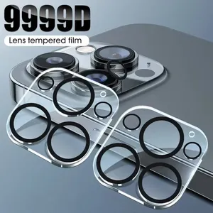 1PCK Verre Trempé pour iPhone 17 16 15 14 13 Pro Max Plus Mini Protection d'Objectif d'Appareil Photo <span class=keywords><strong>Film</strong></span> Protecteur Cercle Noir - Product Image 2