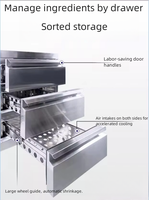 Tiroir de réfrigérateur de cuisine sous le comptoir en acier inoxydable avec compresseur Bar Display Réfrigérateur Tiroir