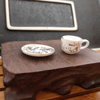 Mini service à thé en céramique, mini tasses à café DIY faites à la main, accessoires pour maison de poupée, jouets de cuisine et de restaurant pour enfants, mini service à thé de poche