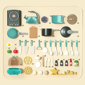 54 pezzi per bambini che giocano a cucina e cibo Set di pentole per cucinare giocattoli a induzione elettronica cucina cibo giocattoli per ragazze ragazzi - Product Image 5