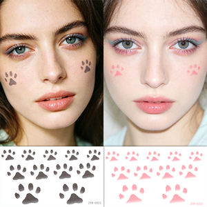 Adesivi per Tatuaggi Temporanei a Consegna Rapida, Sensibili alla Temperatura e Cambia Colore, Motivo Zampa di Gatto, Impermeabili - Product Image 4