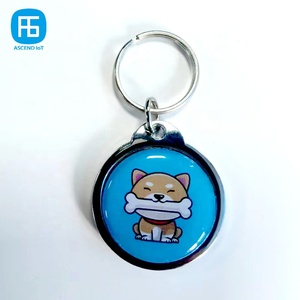 사용자 정의 로고 변형 <span class=keywords><strong>QR</strong></span> 코드 인쇄 RFID NFC 태그 키 체인 애완 동물 목걸이 RFID 열쇠 고리 개 고양이를위한 금속 반지 식별 - Product Image 5