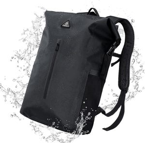 Free Sample Men Women Recycled Pet Anti Theft <b>Roll</b> <b>Top</b> <b>Backpack</b> Casual Travel <b>Laptop</b> <b>Backpack</b> Water Resistant College School - Product Image 1