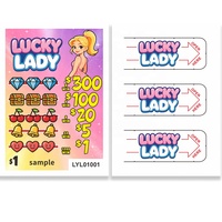Tarjetas de Juego con Ventana para Navidad, Diseño Nuevo, Impresión Personalizada, Tarjetas de Raspar con 3 Ventanas, Tamaño Personalizado, Tarjetas de Raspar Lucky Lady