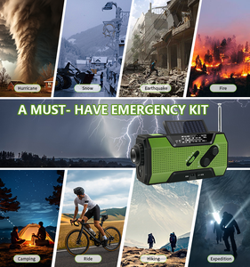 راديو محمول للطوارئ NOAA مصباح يدوي شمسي مع بطارية AM FM De Emergencia - Product Image 5