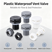 Soupape de ventilation en plastique noir pour seau de fermentation, soupape de respiration à décompression automatique, équipement d'extérieur
