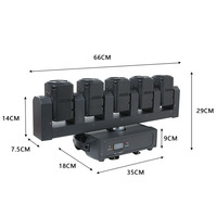 5 pièces 40W RGBW 4 en 1 scène professionnelle Led lumière principale mobile avec 6 pièces blanc Led stroboscope Disco fête KTV Club Laser effet de scène