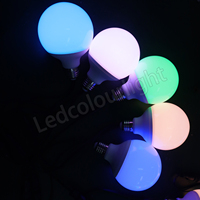 Lampu LED E27 95mm Pengubah Warna RGB DMX Pixel Lampu LED untuk Pernikahan Klub Lampu Natal LED