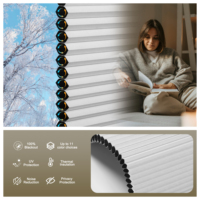 Sin taladro, sin herramientas, persianas celulares, persianas opacas de nido de abeja fáciles de instalar para ventanas interiores, Mini persianas extraíbles