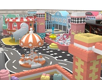 Aire de jeux pour enfants en rose personnalisée, aire de jeux pour tout-petits, aire de jeux intérieure pour enfants, parc souple intérieur, équipement d'amusement dans les centres commerciaux