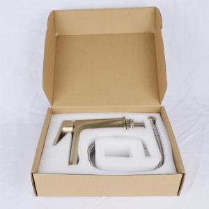 Penjualan langsung pabrik kustom kuningan disikat emas keran kamar mandi emas Mixer kamar mandi Set Basin Mixer - Product Image 6