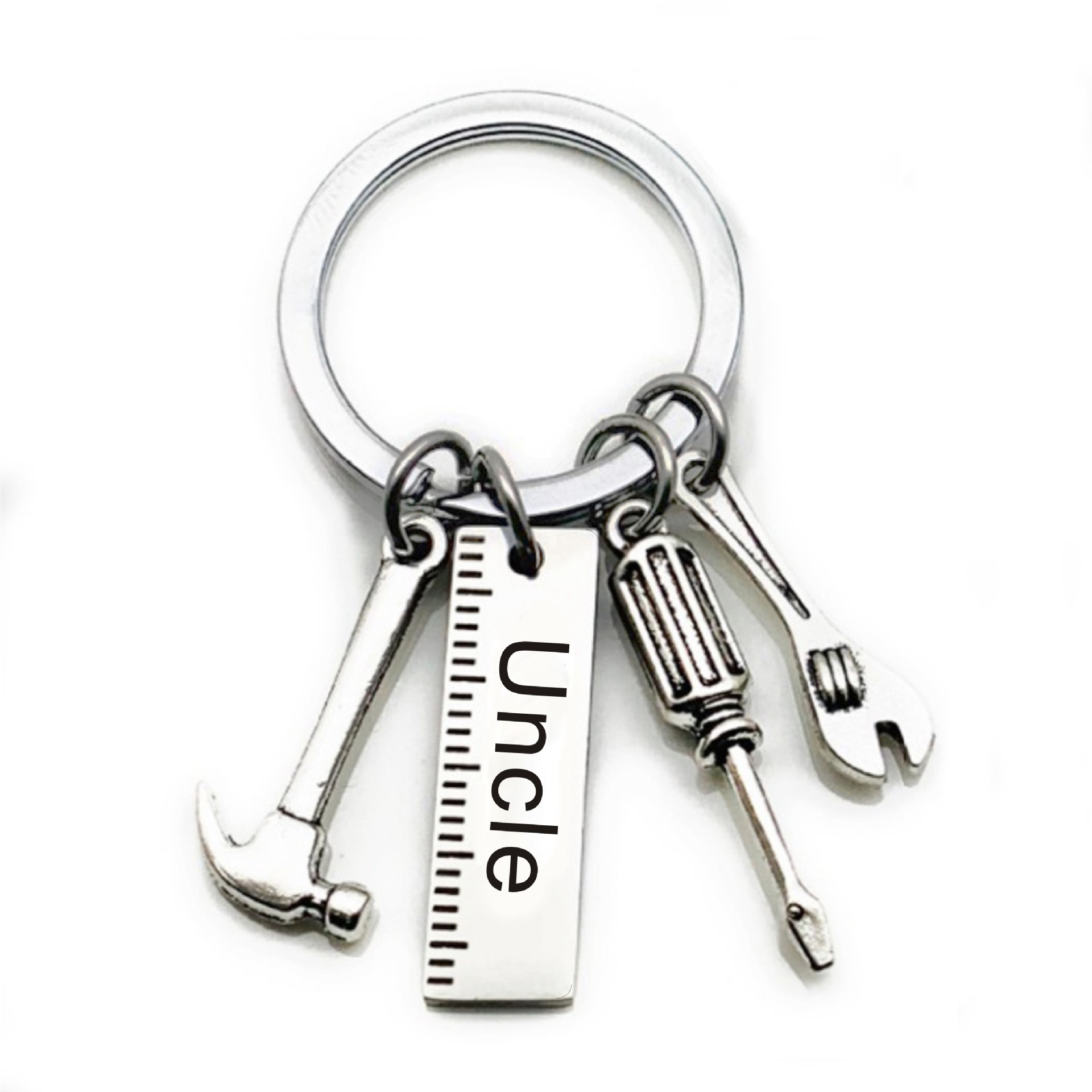 Dad Key Rings Metal Creative Custom Stainless Steel Tools Keychain Dad Letters Metal ...