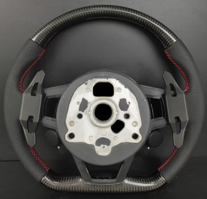 พวงมาลัยรถยนต์สไตล์อาร์เอสคาร์บอนไฟเบอร์พร้อมปุ่มสตาร์ทสตาร์ตแอนด์ไดร์ฟเลือกได้สำหรับรถ <span class=keywords><strong>Audi</strong></span> A3 A4 A5 A6 A7 Q3 Q5 Q7 s/rsseries - Product Image 2