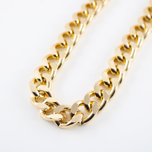 Rantai Pakaian Pria dan Wanita dari Paduan Kasar Berlapis Emas dari Cuban Shoe Chain - Product Image 5