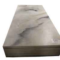 Panneau de revêtement mural pour salle de bain et douche en PVC imitation marbre, 1220*2440 mm, avec protection UV pour intérieur