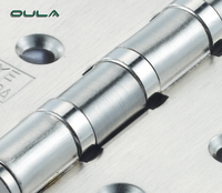 Charnière de porte robuste OULA B4330 à roulement à billes 4 paires, design moderne, ouverture à 180 degrés, en fer, zinc et plastique électroplaqué, vente en gros