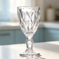 Verre à pied torsadé vintage, mini-gobelet à vin, mini-verre à boire en verre gaufré pour liqueur, whisky, bar de fête