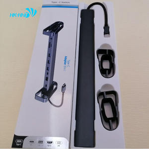 10 in1 Hub 3.0 <span class=keywords><strong>Docking</strong></span> <span class=keywords><strong>station</strong></span> Adapter Multi-Interface Extender Notebook Base Klapp ständer 10-in-1 Typ C Erweiterungs dock - Product Image 5