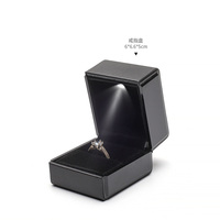 Boîte à bijoux en carton personnalisée avec éclairage LED de luxe, boîte de rangement pour bijoux