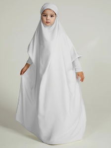 Pringbud Ramadan mediorientale abbigliamento musulmano da ragazza per bambini abiti lunghi Abaya abiti in tinta unita manica <span class=keywords><strong>a</strong></span> <span class=keywords><strong>pipistrello</strong></span> Abaya arabica - Product Image 6