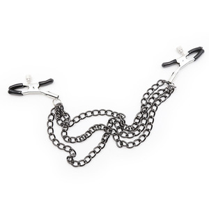 Huawen - Pinces à tétons en métal à bas prix avec 3 chaînes en caoutchouc pour femmes, jouets sexuels, utilisation <span class=keywords><strong>BDSM</strong></span>, modèle HW-WM200493 - Product Image 2