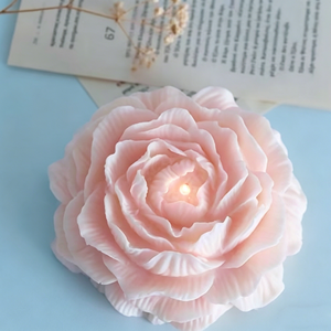 Bougie en forme de pivoine blanche, artisanale, décorative, parfumée, aromathérapie, mini fleur parfumée, cire de soja, bougie en forme de fleur de pivoine 3D - Product Image 6