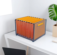 Organisateur de dossiers suspendus format Lettre en maille métallique, boîte de rangement pour dossiers de bureau, paniers à dossiers