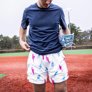 Deportes Monogram Drip Pockets Cool Lined Textured Quick Dry Compression Stripe Sheer Dance Pantalones cortos de béisbol - Product Image 3