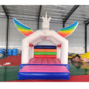 Château gonflable licorne arc-en-ciel, animal magique fantastique, pour enfants, filles, fêtes, extérieur, <span class=keywords><strong>location</strong></span> commerciale - Product Image 4