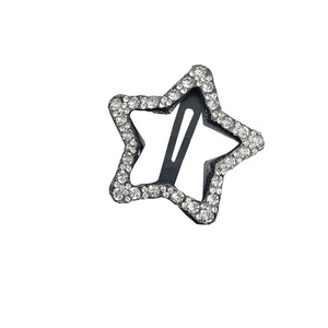 Pince à cheveux étoile à cinq branches incrustée de strass, 10 cm, en métal, pour femme, usage quotidien, argent, champagne, bronze, violet - Product Image 5