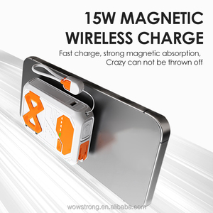 Magnetic 5000mAh ngân hàng điện không dây 22.5W sạc nhanh với cáp AC cắm có thể gập lại đứng bên ngoài pin dự phòng cho Quà Tặng công nghệ - Product Image 3