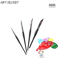 Artsecret Ensemble de 4 pinceaux d'artiste de qualité supérieure, modèle 3225 CN;GUA, manche en nylon et plastique, pinceaux de haute qualité pour huile et acrylique