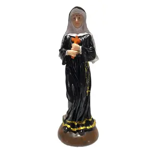 Mais vendidos resina artesanato mobiliário doméstico Deus Jesus resina católica stat ornamentos artesanato religioso Criativo freira estátua