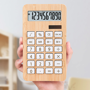 Calculadora de Bambú con Pantalla LCD al por Mayor, Recuerdos Bancarios, Calculadora Científica de Madera de 10 Dígitos, Regalos de Bienvenida para Oficinas Corporativas - Product Image 1