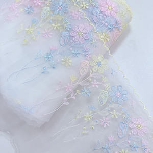 Elegante tessuto a rete in pizzo ricamato in stile giapponese, stile 22cm, Vintage, abbigliamento Sexy per bambini, rifiniture per biancheria intima a fiori colorati - Product Image 3