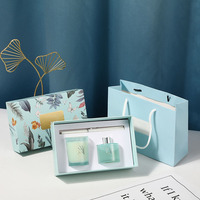 Luxus starre mattgrüne Aroma therapie Geschenk Aroma Duftöl Einzigartiges Design Reed Diffusor Weiße Duft kerzen Private Label