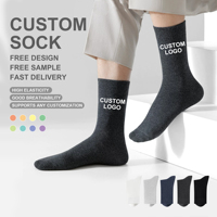Chaussettes de sport en coton personnalisées avec logo imprimé pour hommes et femmes, vente en gros, conception gratuite
