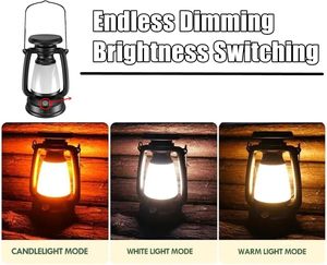 Linterna LED Recargable USB para Camping, Lámpara Portátil para Tienda de Campaña, Carga Solar, Regulación Continua de Luz Fría y Cálida - Product Image 3