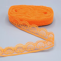 Dentelle en organza non élastique de 2,3 cm avec broderie en forme de cœur pour chaussures, chapeaux, sacs, foulards, bijoux, accessoires de bricolage
