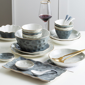 Juego de platos de cerámica para <span class=keywords><strong>cena</strong></span>, vajilla de porcelana de nuevo estilo, vajilla para restaurante, precio <span class=keywords><strong>2021</strong></span> - Product Image 5