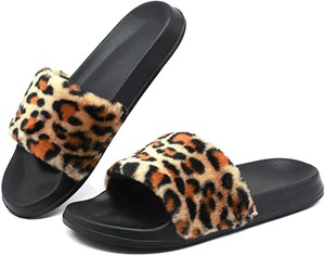 Pantofole di lana di natale piattaforma camera da letto <span class=keywords><strong>visone</strong></span> peluche pelliccia soffici pantofole morbide donna scivoli sfocati pantofole da casa pelose - Product Image 1