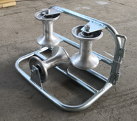 Nouvelle ligne de transmission par câble personnalisable Rouleau de sol d'angle à triple poulie en aluminium avec support OEM