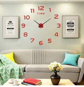 High Quality 3D Digital Clock DIY Acrylic Frameless <b>Wall</b> Sticker Clock Modern Quartz Watch for Living Room Bedroom Decoration - Product Image 6