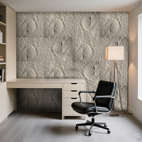 Panneau mural de placage de pierre PU décoratif 3D de luxe Apparence de pierre de roche Durable Imperméable Art mural luxueux et contemporain
