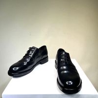 Chaussures Derby habillées pour hommes en cuir véritable, mi-mollet, cousues Goodyear, à enfiler, antidérapantes, anti-odeur, toutes saisons