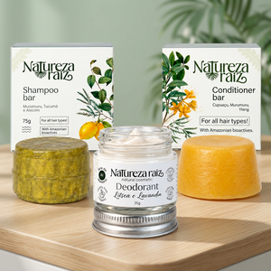 Natural Everyday Hair & Body Trio – Shampoo Bar, Conditioner Bar & <b>Deodorant</b> - Product Image 2