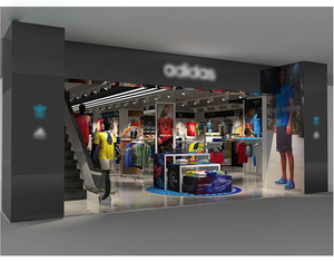 Diseño de Tienda de Artículos Deportivos Comerciales, Exhibidores de Ropa Deportiva de Metal Hechos Profesionalmente, Decoración para Tiendas de Ropa Deportiva - Product Image 3